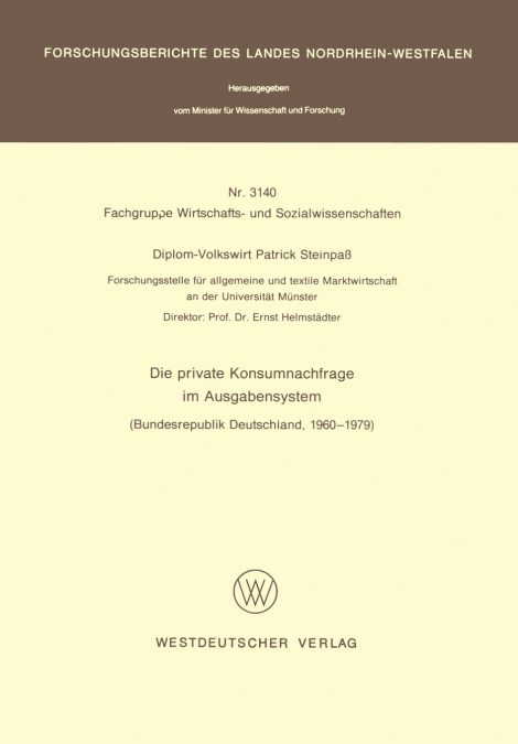 Die private Konsumnachfrage im Ausgabensystem