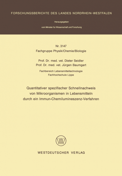 Quantitativer spezifischer Schnellnachweis von Mikroorganismen in Lebensmitteln durch ein Immun-Chemilumineszenz-Verfahren