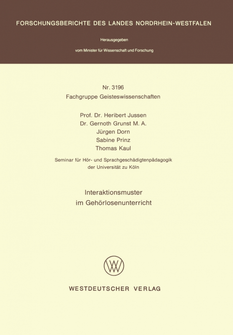 Interaktionsmuster im Gehörlosenunterricht