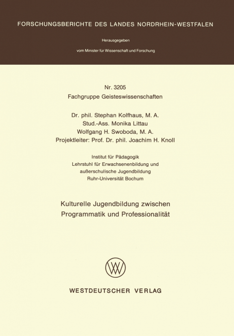 Kulturelle Jugendbildung Zwischen Programmatik Und Professionalitat