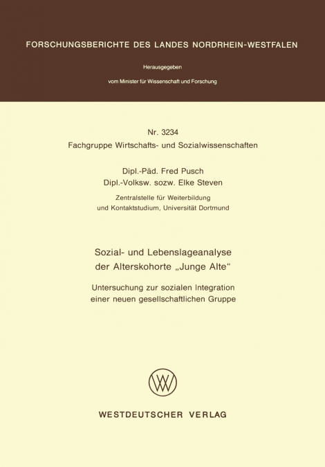 Sozial- Und Lebenslageanalyse Der Alterskohorte Junge Alte