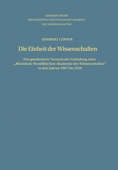 Die Einheit der Wissenschaften