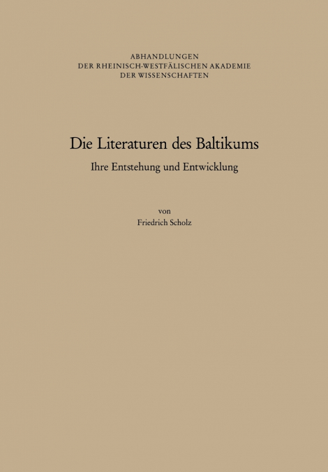 Die Literaturen des Baltikums