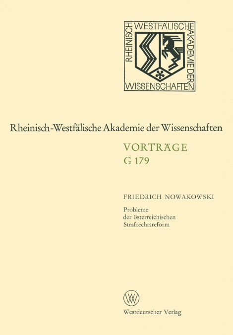 Probleme Der Osterreichischen Strafrechtsreform