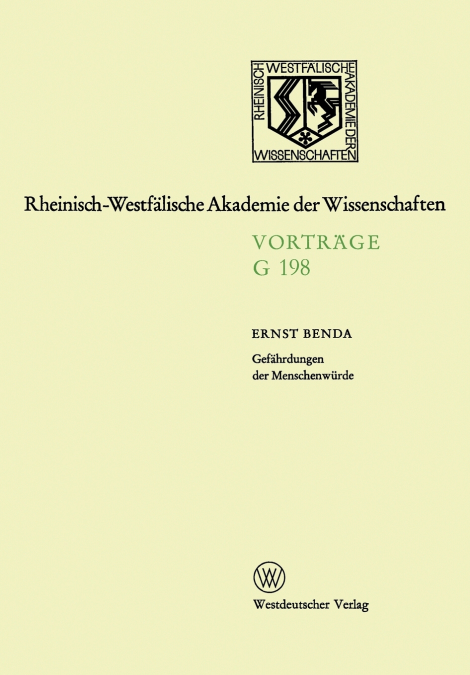 Gefahrdungen Der Menschenwurde