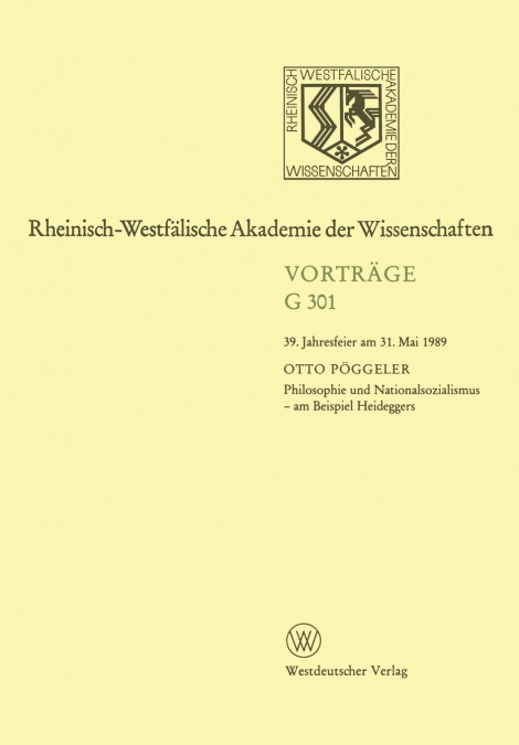 Philosophie und Nationalsozialismus - am Beispiel Heideggers