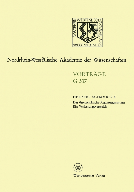 Das Osterreichische Regierungssystem Ein Verfassungsvergleich