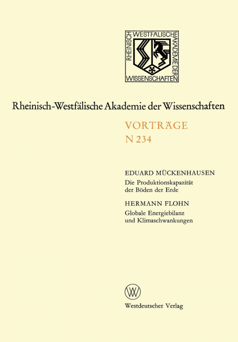 Die Produktionskapazitat Der Boden Der Erde. Globale Energiebilanz Und Klimaschwankungen