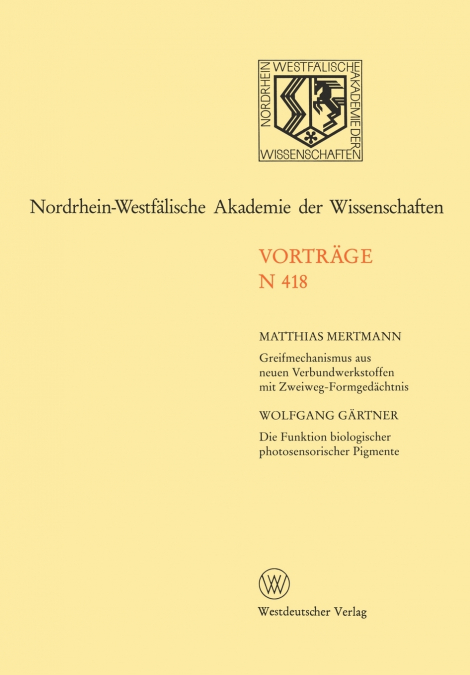Nordrhein-Westfalische Akademie Der Wissenschaften