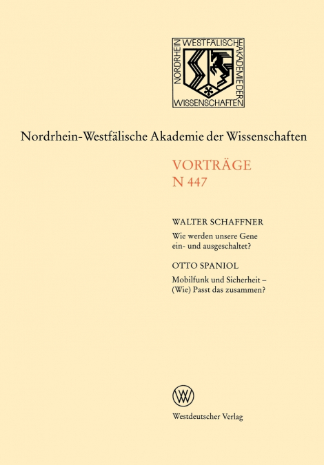 Nordrhein-Westfalische Akademie Der Wissenschaften