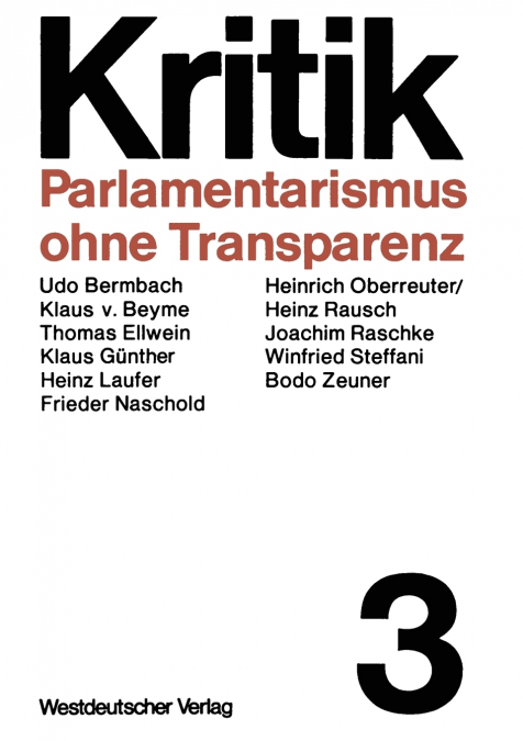 Parlamentarismus ohne Transparenz