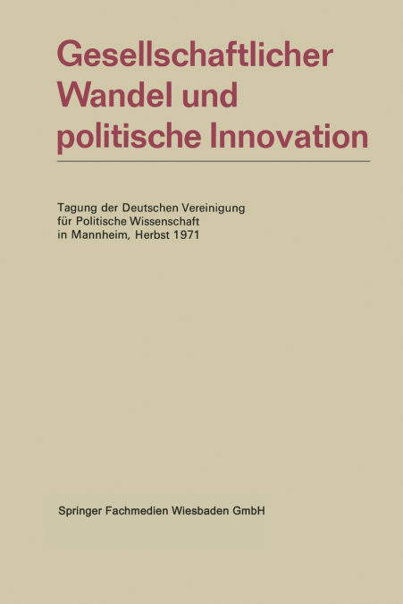 Gesellschaftlicher Wandel und politische Innovation