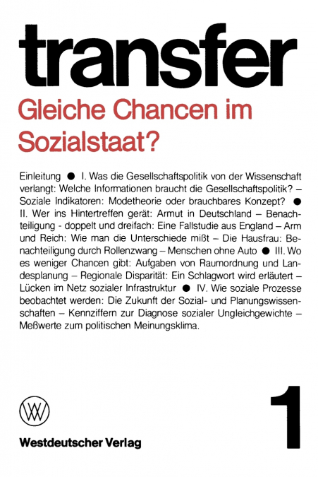 Gleiche Chancen im Sozialstaat?