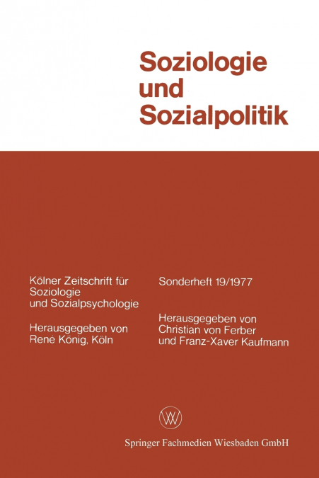 Soziologie Und Sozialpolitik