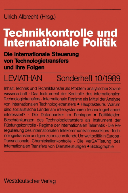 Technikkontrolle und Internationale Politik