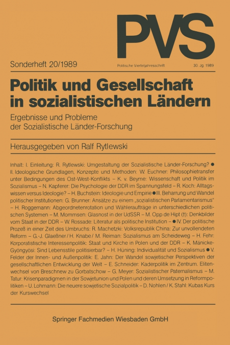 Politik und Gesellschaft in sozialistischen Ländern