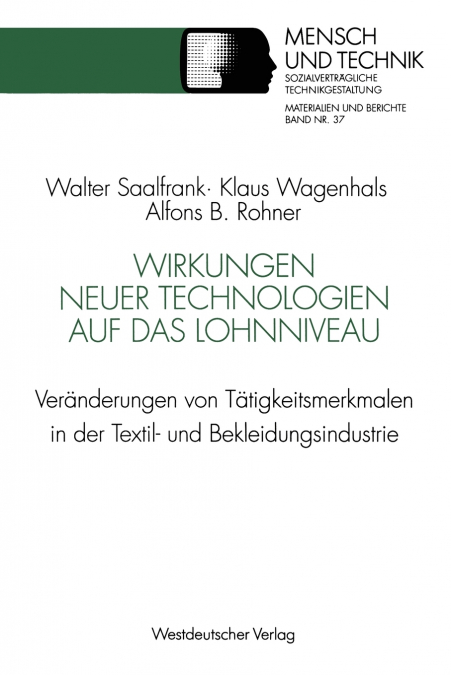 Wirkungen Neuer Technologien Auf Das Lohnniveau