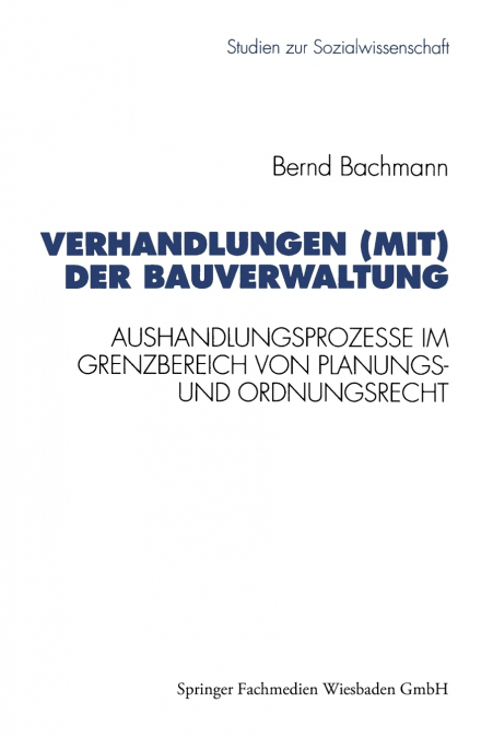 Verhandlungen (Mit) Der Bauverwaltung