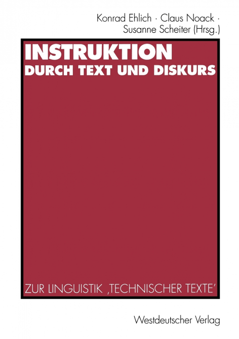 Instruktion Durch Text Und Diskurs