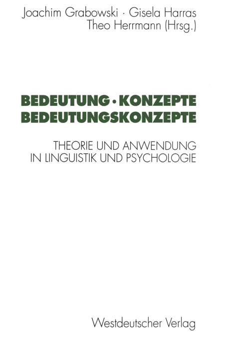 Bedeutung · Konzepte Bedeutungskonzepte