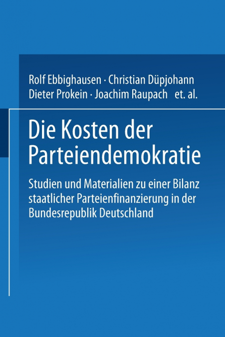 Die Kosten Der Parteiendemokratie