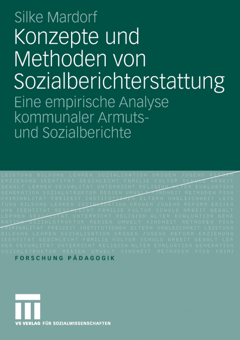 Konzepte und Methoden von Sozialberichterstattung