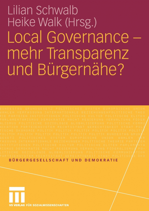 Local Governance - mehr Transparenz und Bürgernähe?