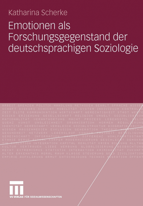 Emotionen als Forschungsgegenstand der deutschsprachigen Soziologie
