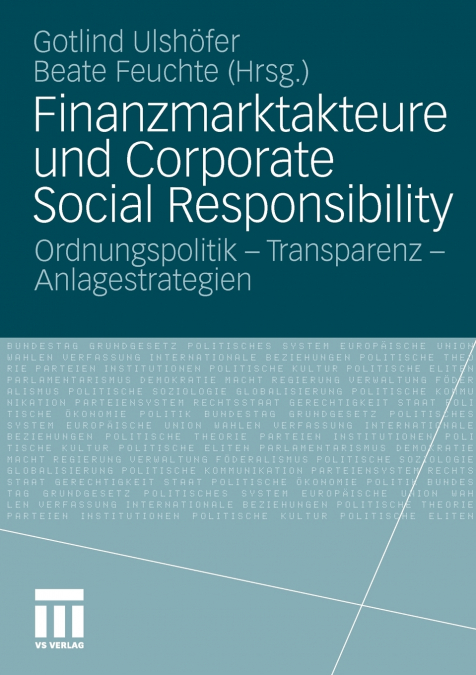 Finanzmarktakteure und Corporate Social Responsibility
