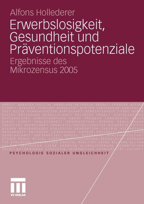 Erwerbslosigkeit, Gesundheit Und Praventionspotenziale