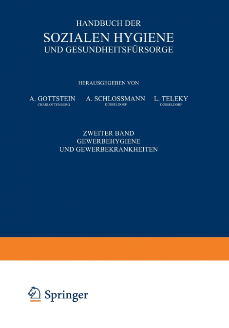 Handbuch der Sozialen Hygiene und Gesundheitsfürsorge