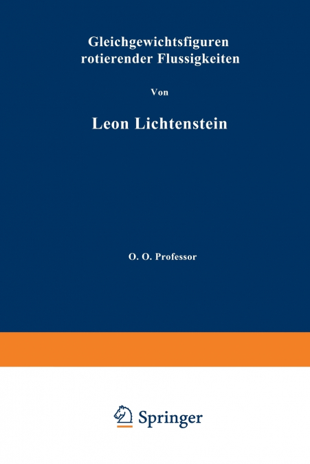 Gleichgewichtsfiguren Rotierender Flüssigkeiten