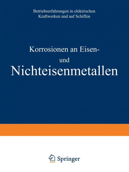 Korrosionen an Eisen und Nichteisenmetallen