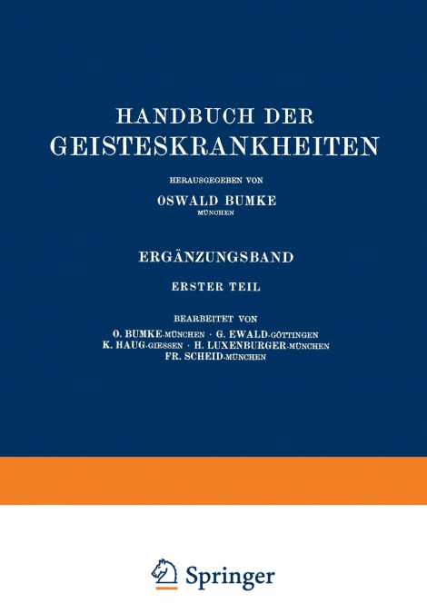 Handbuch der Geisteskrankheiten
