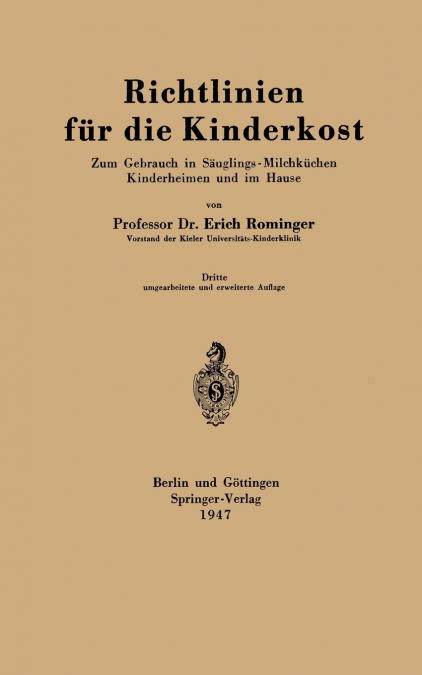Richtlinien Fur Die Kinderkost