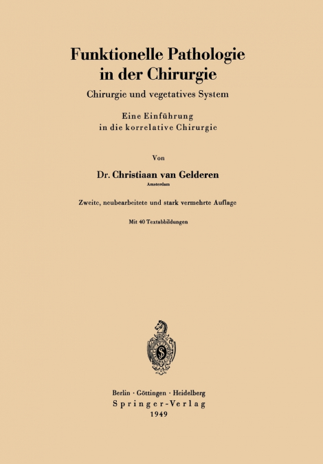 Funktionelle Pathologie in Der Chirurgie