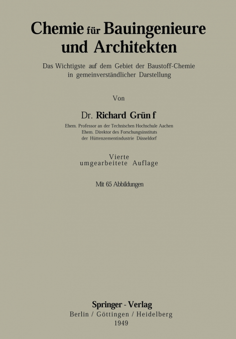 Chemie für Bauingenieure und Architekten