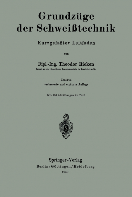 Grundzuge Der Schweisstechnik
