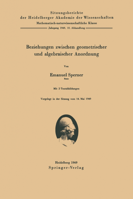 Beziehungen Zwischen Geometrischer Und Algebraischer Anordnung