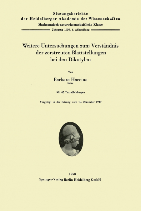 Weitere Untersuchungen Zum Verstandnis Der Zerstreuten Blattstellungen Bei Den Dikotylen
