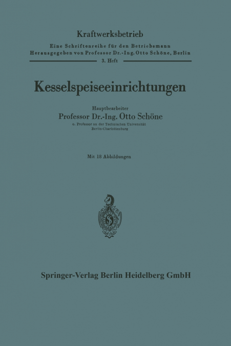 Kesselspeiseeinrichtungen