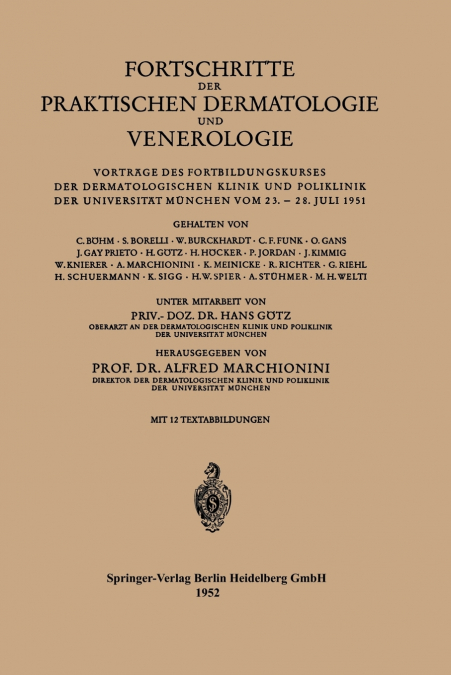 Fortschritte der Praktischen Dermatologie und Venerologie