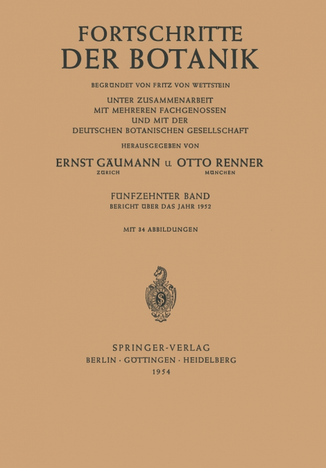 Bericht Über das Jahr 1952