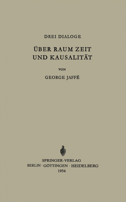 Uber Raum, Zeit Und Kausalitat