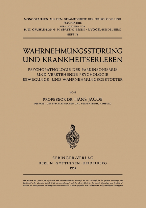 Wahrnehmungsstorung Und Krankheitserleben