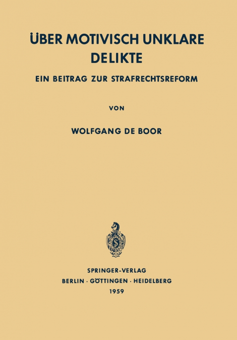 Über Motivisch Unklare Delikte