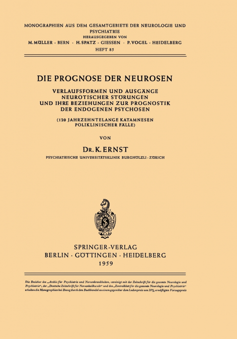 Die Prognose Der Neurosen
