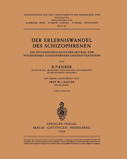 Der Erlebniswandel des Schizophrenen