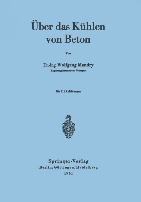 Über das Kühlen von Beton