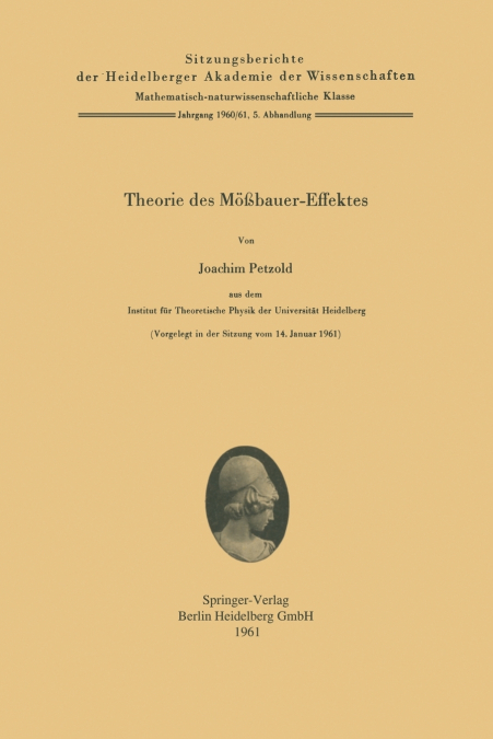 Theorie Des Mossbauer-Effektes